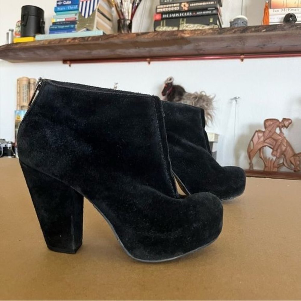 Anthro Bertie Suede Platform Booties - Picture 2 of 9